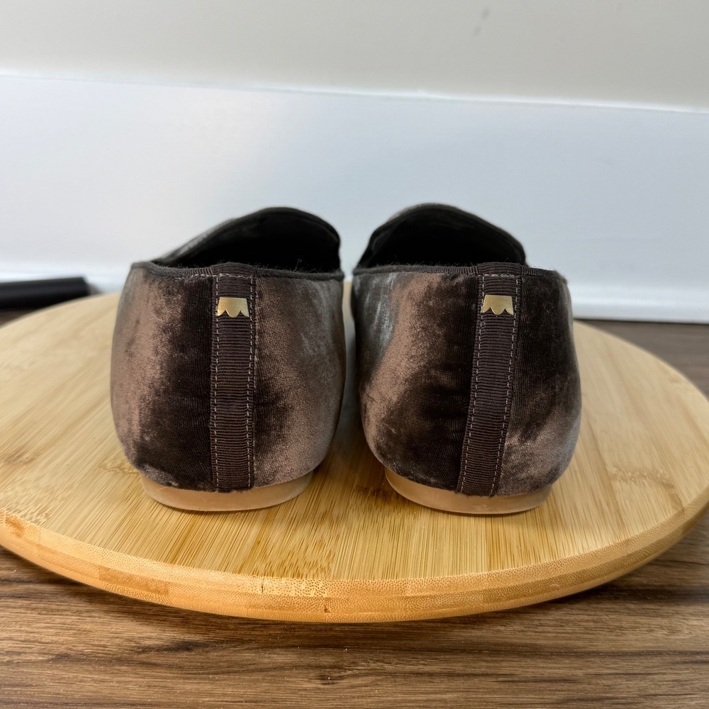Birdies Velvet Loafers Women's 12 Charcoal Gray Excellent Fur Lined Slipper Flat - Picture 4 of 8